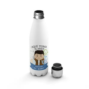 Creango - Botella Agua Termica Aqui Toma El Mejor Psicologo De Acero Inoxidable