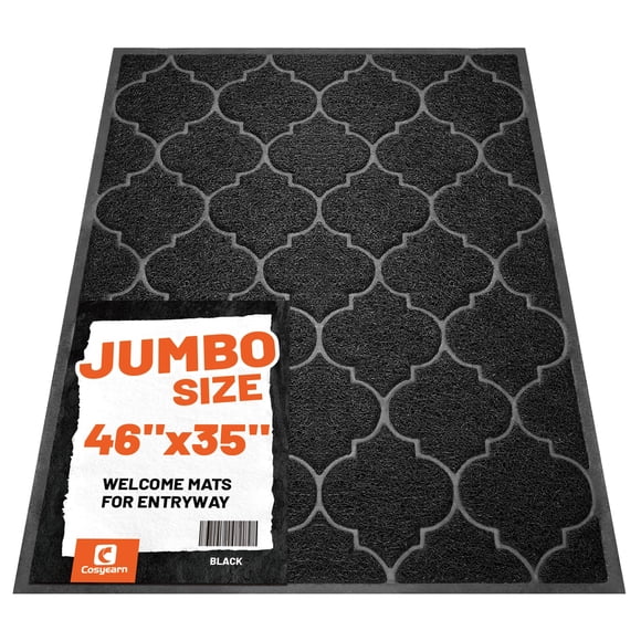 Tapete para puerta Cosyearn tamaño jumbo 46 x 35 cm, impermeable y antiderrapante