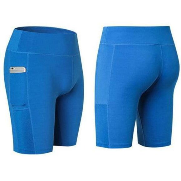 Pantalones cortos de yoga Fashion Vista, elásticos para todas las estaciones, con bolsillo