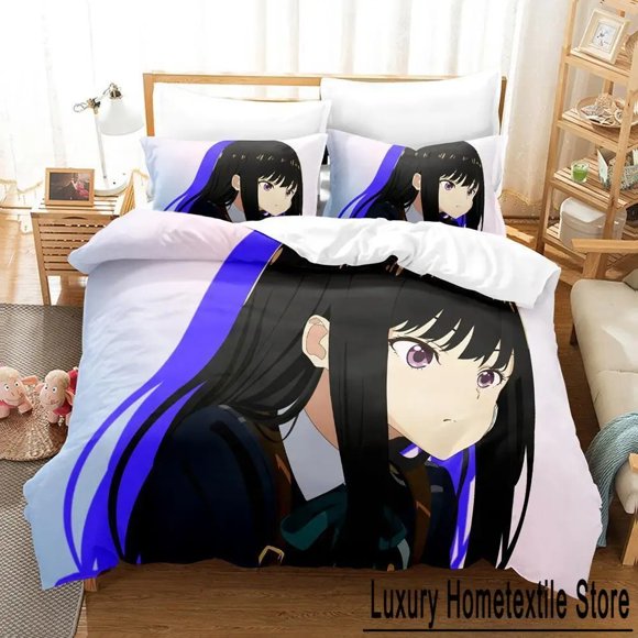 Lycoris Recoil Bedding Set Bed Set Adult Kid Bedroom Duvet cover Sets Bed Sheet Set Bed Sheets