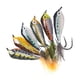 thumbnail image 2 of Epoxy Minnow Streamer Fly Saltwater Bass Trucha Perca Chub Jig Lure 6pcs Mix, 2 of 5