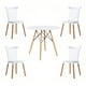 thumbnail image 1 of Comedor Mesa Redonda blanca 80cm + 4 sillas Windsor blanca, 1 of 3