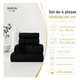 thumbnail image 2 of Juego 4 toalla bano algodon manos toallon cuerpo 400gr Negro, 2 of 3