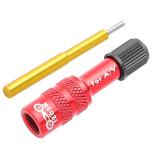 Ioensy - Adaptador De Válvula Schrader Para Horquilla De Bicicleta, Piezas De Ciclismo, Color Rojo