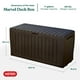 thumbnail image 2 of Caja de almacenamiento exterior Keter Marvel Plus de 71 galones, color marrón, 2 of 3