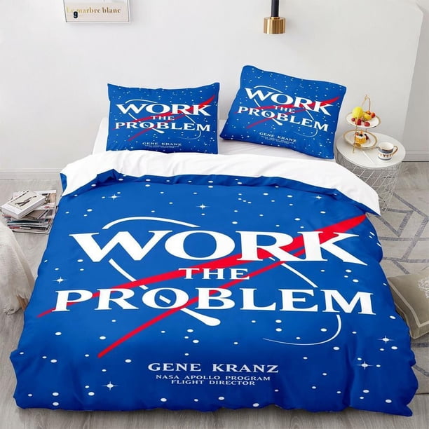 Nasa Mars Logo3 Quilt Duvet Cover Set Soft Children Bedding Double3-Piece Bedding Set