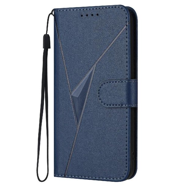 Funda Cartera Fibra de Carbono para Motorola MOTO G22 4G con Soporte y Cierre Magnético Azul