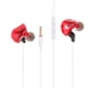 thumbnail image 1 of Auriculares Deportivos Intrauditivos Auriculares Con Cable De 3,5 Mm Auriculares Estéreo Bajos Con Micrófono Rojo, 1 of 5