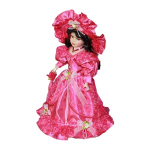 Bothyi - Muñeca De Cerámica Para Mujer, Porcelana En Miniatura, Personas Para Niños, Decoración De Casa De Muñecas, Color Rosa