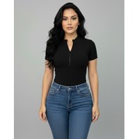 Flix Spa - Body Mujer Ajuste Seguro Y Moldeador Mangas Cortas Cierre Delantero