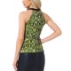 thumbnail image 3 of INSPIRE CHIC Top de Tirantes de Cuello Halter Ajustado Casual para Fiesta con Cintura Fruncida Estampado Verde-Serpiente para Mujer XS, 3 of 5