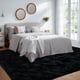 thumbnail image 3 of Alfombra LòutiRoot Home Black Fluffy de 160 x 230 cm para salón, 3 of 8