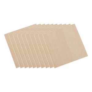 Bothyi - 10 Uds. De Piezas De Madera Sin Terminar, Rodajas De Madera En Blanco Para Manualidades Diy, Hojas Cuadradas De Madera Para Manualidades