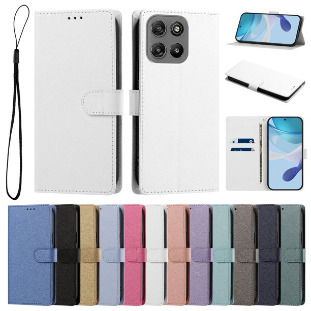 Cartera para Motorola Moto G67 Power 5G con Bolsillo de Tarjetas, Blanco