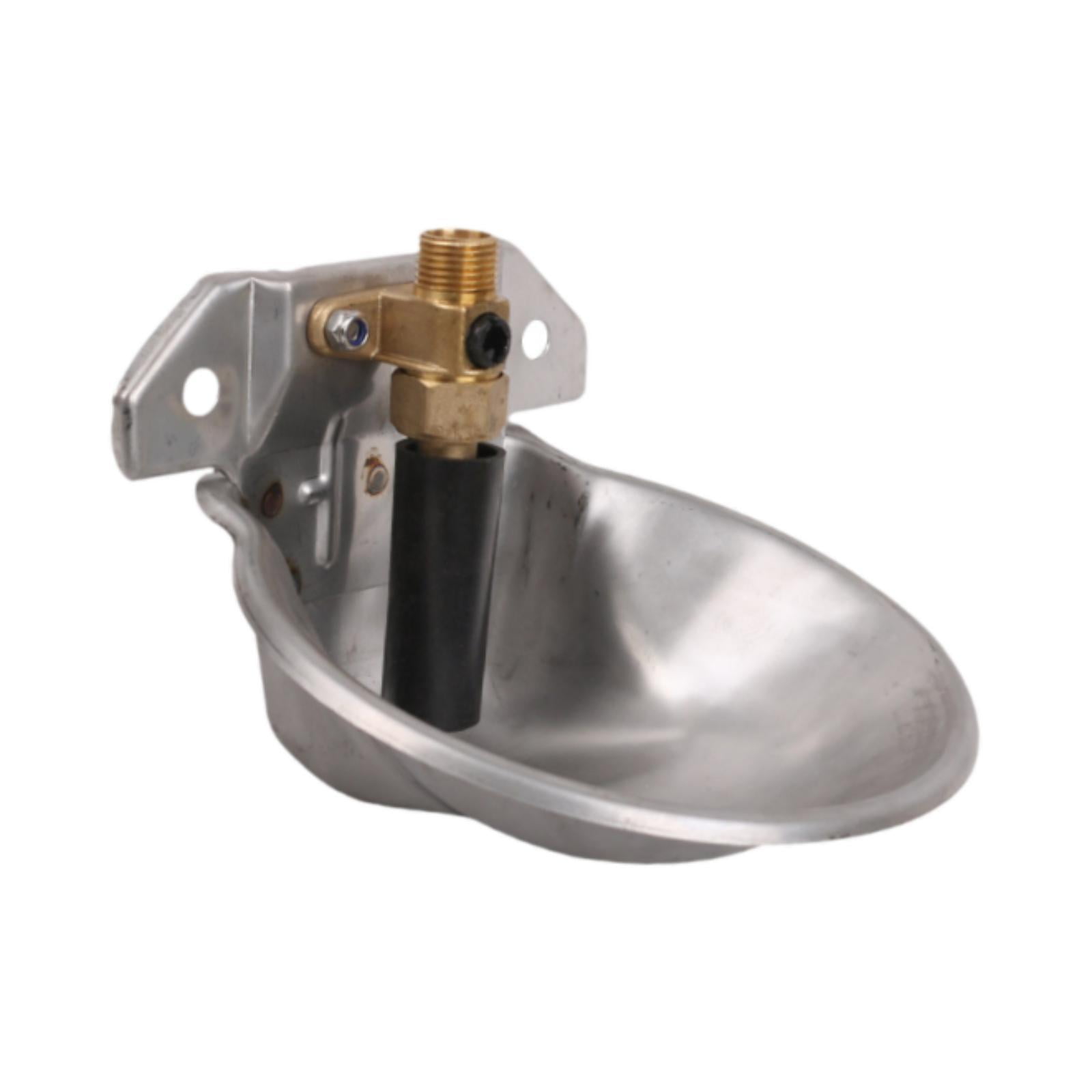 Magideal - Cuenco Bebedero Para Ovejas, Alimentador De Agua Para Ganado, Bebedero Automático Portátil De Acero Inoxidable Para Animales, Bebedero Para Perros Y G