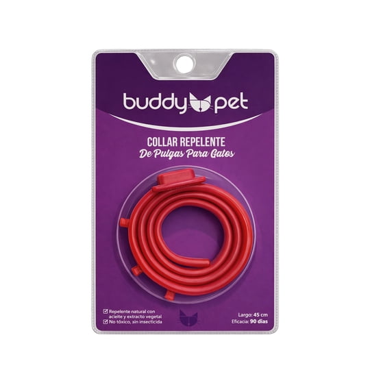 Collar Repelente De Pulgas Para Gato 1 Un Buddy Pet