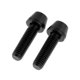 thumbnail image 4 of 2 piezas de aleación de titanio bicicleta cabeza cónica tornillo tornillos arandela m5x20, negro, 4 of 5