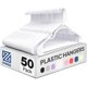 thumbnail image 1 of Clothes Hangers White, Plastic Hangers 50 Pack for Shirts, 1 of 3