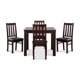 thumbnail image 3 of Comedor Ñuble Cuadrado 95X95 Cm Con 4 Sillas Chocolate-Negro, 3 of 13