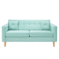 Bodevir - Sofa New Retro 3C Felpa 05 Verde Agua