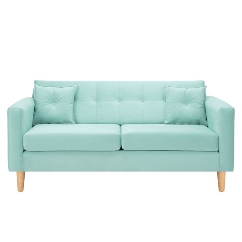 Bodevir - Sofa New Retro 3C Felpa 05 Verde Agua