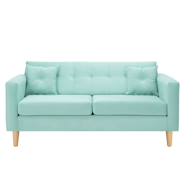 Sofa New Retro 3c Felpa 05 Verde Agua