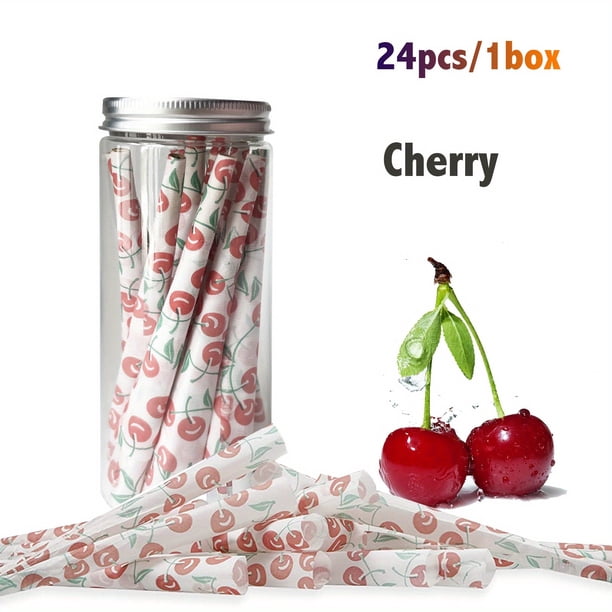 24pcs, Fruit Flavored Pre-Rolled Cones, Tapered Paper With Tips On The Roll, Suitable For Regular Herb Grinder Flavor Paper, Translucent Pre-Rolled Cones, Cigarette Paper, Hornet Natural Unrefined Rol