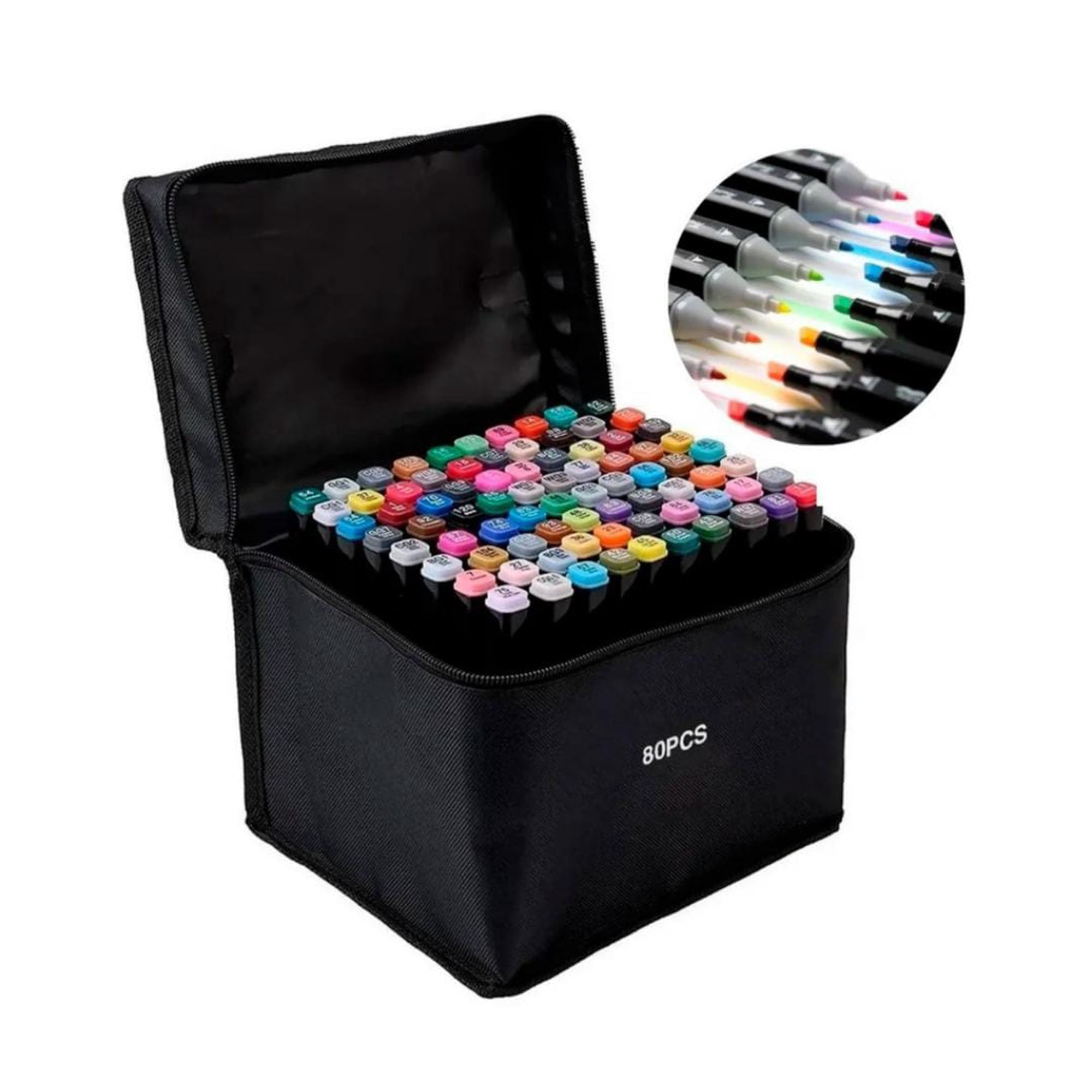 Touch Color Es Marcadores 80 Lápices Colores Tipo Touch Doble Punta | Lider