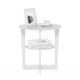 thumbnail image 4 of Mesa auxiliar Furinno Jaya redonda de 2 niveles con tablero ovalado, blanca, 4 of 6