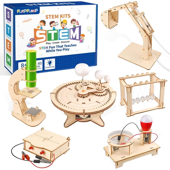 Kit STEM 6 en 1 FliipFlaap S10 de madera ciencia 8 a 12 años