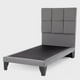 thumbnail image 5 of Cama Europea Valencia P + Respaldo Atenas 1 PL Felpa Gris Medio, 5 of 6