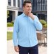 thumbnail image 4 of INSPIRE CHIC Camisa de Hombre Grande y Alta de Manga Larga con Botones Casual 3XL Azul, 4 of 5