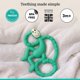 thumbnail image 3 of Mordedor de Silicona Matchstick Monkey 10 cm Verde libre de BPA, 3 of 8