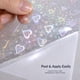 thumbnail image 3 of Bleidruck 25 láminas autoadhesivas transparentes con holograma de corazones, 3 of 7
