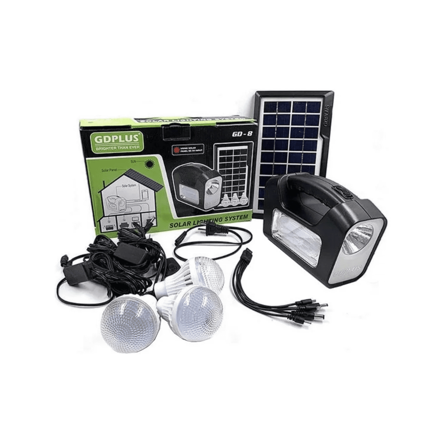 Importclick - Kit Camping 3 Ampolletas Led Solar 36 Hrs 220 V Usb