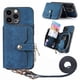 thumbnail image 1 of Funda Tipo Cartera con Correa Cruzada para iPhone 15 Pro Protección Contra Golpes Azul, 1 of 5