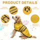 thumbnail image 3 of Impermeable para Perros Uxcell, Chaqueta Impermeable para Mascotas con Agujero para Correa con Capucha, (Amarillo, XS), Destinado para Cachorros, 3 of 7