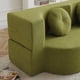 thumbnail image 2 of 2-in-1 Folding Sofa Bed with Pillow, Twin Sleeper Sofa, Floor & Futon Loveseat Couch, Foam Folding Mattress Sleeper for Living Room, Guest Use, Office, Apartment, No Assembly Required,Green, 2 of 3
