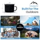 thumbnail image 3 of Juego de 4 tazas de camping Toughty, esmalte negro, 470 ml, 3 of 6