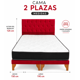 thumbnail image 2 of Set de Cama 2 Plazas Roja con Colchón y Respaldo Capitoné, 2 of 3