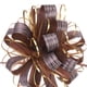 thumbnail image 1 of Gran Lazo de Tiro para Envolver Regalos Cinta de Organza para Bodas Cestas Presentes Fiesta de Navidad Café-8 Pulgadas, 1 of 6