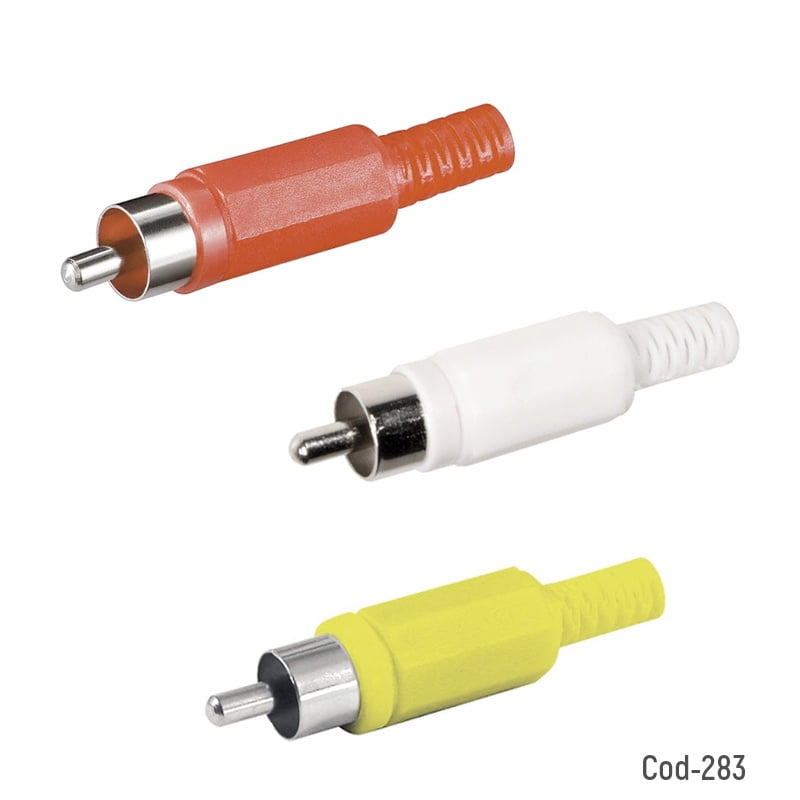 Genérico - Set De 12 Conector Rca Macho Plastico