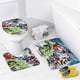 thumbnail image 4 of Vengadores-theme 4-Piece Shower Curtain Set with Rugs, Waterproof Bathroom Decor Set Includes Bath Mat, U-Shaped Rug, Toilet Lid Cover and Curtain with Hooks, 4 of 6
