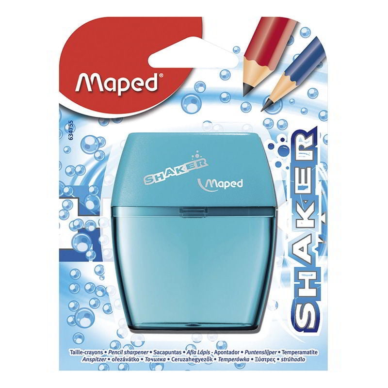 Sacapunta Shaker Doble Color Turquesa 1 Un Maped