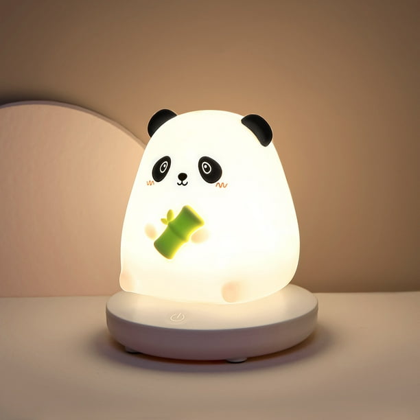 1piece Cute Piggy Tiger Rabbit Panda Shape Usb Silicone Children Sleep Night Light Rechargeable Bedroom Bedside Atmosphere Light Gift For Student Boys And Girls