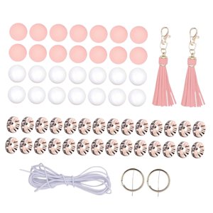 Magideal - 28 Cuentas De Silicona Para De Fabricación De Llaveros, Cuentas Redondas De 15 Mm, Cuentas Sueltas, Suministros Para Fabricación De Joyas, Cuentas