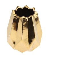 Mc Group - Jarron De Ceramica Nordico Decorativo Talla S, Color Dorado Medida 16* 9
