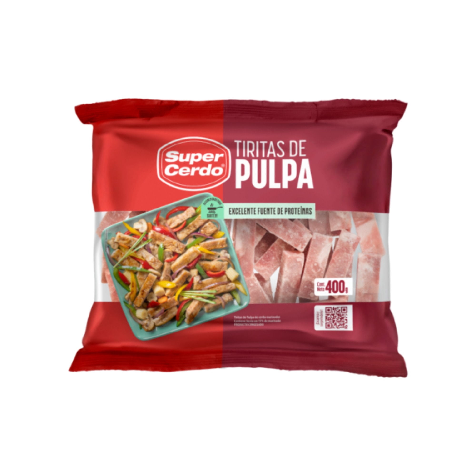 Tiritas congeladas de cerdo, 400 g