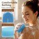 thumbnail image 3 of Esponja corporal silicona 3 pack exfoliante suave piel sensible imprescindible ducha, 3 of 7
