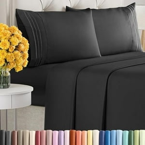 Aura Zeus - Juego De Sabanas 1,5 Plazas + Fundas De Almohada Negra